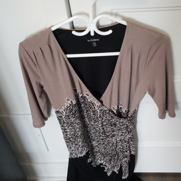 Dress with linnig